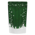 12cm x 20cm Christmas Green Shiny Stand Up Pouch/Bag with Zip Lock (100 per pack)