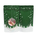 12cm x 20cm Christmas Green Shiny Stand Up Pouch/Bag with Zip Lock (100 per pack)