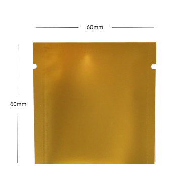 60mm x 60mm  Gold Matt 3 Side Seal Pouches (100 per pack)