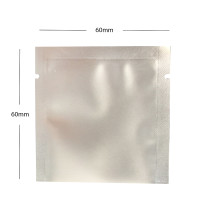 60mm x 60mm  Silver Matt 3 Side Seal Pouches (100 per pack)