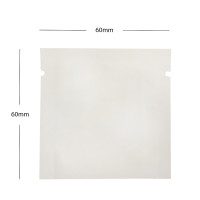 60mm x 60mm  White Matt 3 Side Seal Pouches
