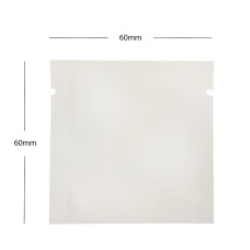 60mm x 60mm  White Matt 3 Side Seal Pouches