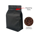 1kg Valve Black Matt Flat Bottom Bag with Zip Lock [FB6] (100 per pack)