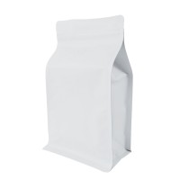 500g White Matt Flat Bottom With Valve Stand Up Pouch/Bag with Zip Lock [FB5]