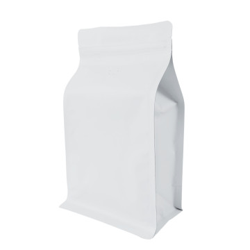 1kg Valve White Matt Flat Bottom Bag with Zip Lock [FB6] (100 per pack)