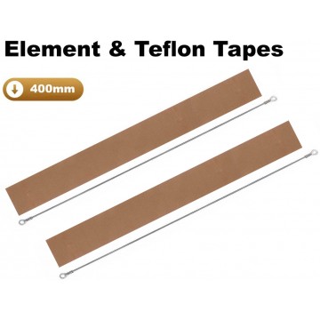 400mm Element and Teflon Strip For Impulse Heat Sealers x 2 Sets