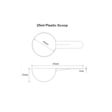 25ml Blue Plastic Scoop Pack of 100qty (100 per pack)