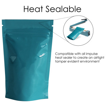 40g Aqua Shiny Stand Up Pouch/Bag with Zip Lock [SP1] (100 per pack)
