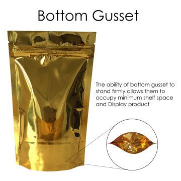 3kg Gold Shiny Stand Up Pouch/Bag with Zip Lock [SP7]