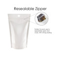 [Sample] 40g Hole White Shiny Stand Up Pouch/Bag with Zip Lock [SP1]