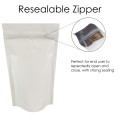 500g White Paper With Valve Stand Up Pouch/Bag with Zip Lock [SP5] (100 per pack)