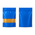 250g Window Blue Matt Stand Up Pouch/Bag with Zip Lock [SP4] (100 per pack)