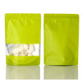 [SAMPLE] 180mm x 260mm Window Green Matt Stand Up Pouch/Bag with Zip Lock