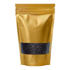 100g Window Gold Matt Stand Up Pouch/Bag with Zip Lock [SP9]