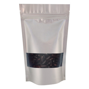 50g Window Silver Matt Stand Up Pouch/Bag with Zip Lock [WP1] (100 per pack)