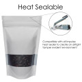 70g Window White Matt Stand Up Pouch/Bag with Zip Lock [SP2] (100 per pack)