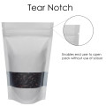 70g Window White Matt Stand Up Pouch/Bag with Zip Lock [SP2] (100 per pack)