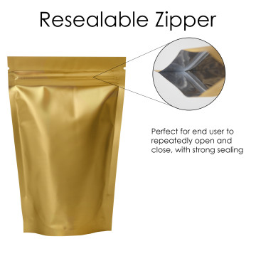 70g Gold Matt Stand Up Pouch/Bag with Zip Lock [SP2] (100 per pack)