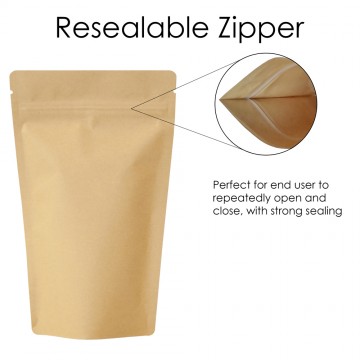 [Sample] 250g Compostable EcoPack Stand Up Pouches Heat Seal Food Grade with Zip Lock [SP4]