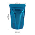 150g Blue Shiny Stand Up Pouch/Bag with Zip Lock [SP3] (100 per pack)