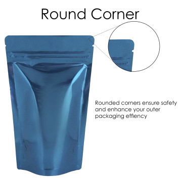 150g Blue Shiny Stand Up Pouch/Bag with Zip Lock [SP3] (100 per pack)