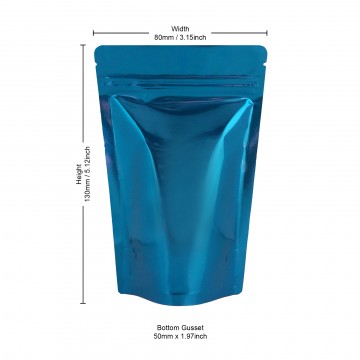 40g Blue Shiny Stand Up Pouch/Bag with Zip Lock [SP1]