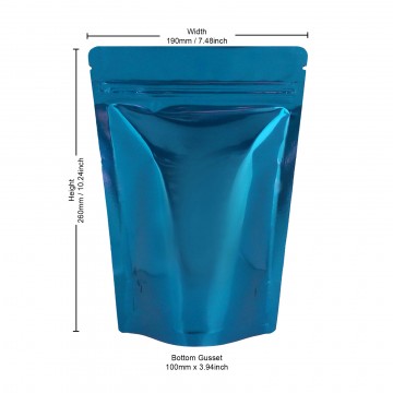 [Sample] 500g Blue Shiny Stand Up Pouch/Bag with Zip Lock [SP5]