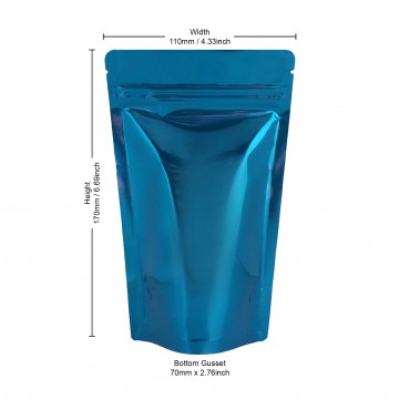 [Sample] 70g Blue Shiny Stand Up Pouch/Bag with Zip Lock [SP2]