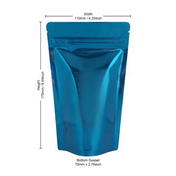 [Sample] 70g Blue Shiny Stand Up Pouch/Bag with Zip Lock [SP2]