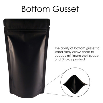 40g Black Matt Stand Up Pouch/Bag with Zip Lock [SP1] (100 per pack)