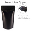 40g Black Matt Stand Up Pouch/Bag with Zip Lock [SP1] (100 per pack)