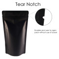 40g Black Matt Stand Up Pouch/Bag with Zip Lock [SP1] (100 per pack)