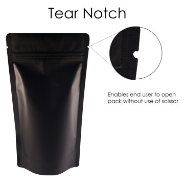 40g Black Matt Stand Up Pouch/Bag with Zip Lock [SP1] (100 per pack)