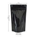 [Sample] 100g Black Shiny Stand Up Pouch/Bag with Zip Lock [SP9]