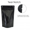 [Sample] 100g Black Shiny Stand Up Pouch/Bag with Zip Lock [SP9]