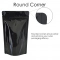 [Sample] 150g Black Shiny Stand Up Pouch/Bag with Zip Lock [SP3]