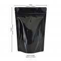 [Sample] 1kg Black Shiny Stand Up Pouch/Bag with Zip Lock [SP6]