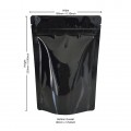 [Sample] 250g Black Shiny Stand Up Pouch/Bag with Zip Lock [SP4]