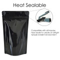 250g Black Shiny Stand Up Pouch/Bag with Zip Lock [SP4] (100 per pack)