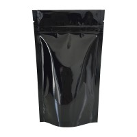 3kg Black Shiny Stand Up Pouch/Bag with Zip Lock [SP7]