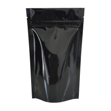 3kg Black Shiny Stand Up Pouch/Bag with Zip Lock [SP7] (100 per pack)