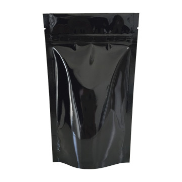 3kg Black Shiny Stand Up Pouch/Bag with Zip Lock [SP7] (100 per pack)