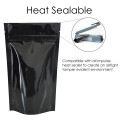 3kg Black Shiny Stand Up Pouch/Bag with Zip Lock [SP7] (100 per pack)