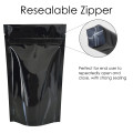 3kg Black Shiny Stand Up Pouch/Bag with Zip Lock [SP7] (100 per pack)