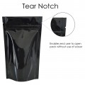 [Sample] 3kg Black Shiny Stand Up Pouch/Bag with Zip Lock [SP7]