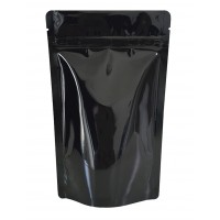 50g Black Shiny Stand Up Pouch/Bag with Zip Lock [WP1] (100 per pack)