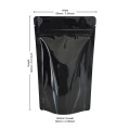 [Sample] 50g Black Shiny Stand Up Pouch/Bag with Zip Lock [WP1]