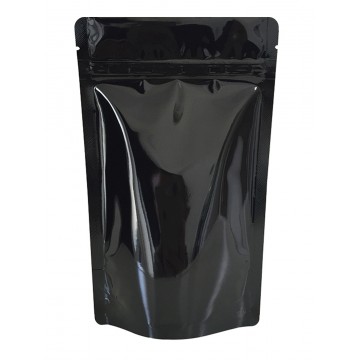 500g Black Shiny Stand Up Pouch/Bag with Zip Lock [SP5]