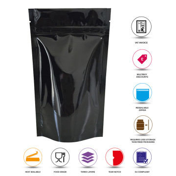 [SAMPLE] 5kg Gold Shiny Stand Up Pouch/Bag with Zip Lock [SP8] (100 per pack)