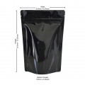 [Sample] 750g Black Shiny Stand Up Pouch/Bag with Zip Lock [SP11]